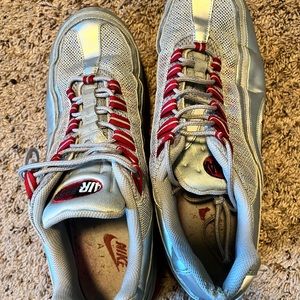 Nike air max 95 24/7 size 14 silver bullet red in good condition